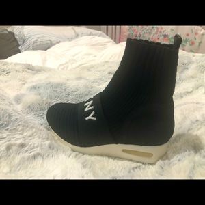 DKNY wedge sneakers.